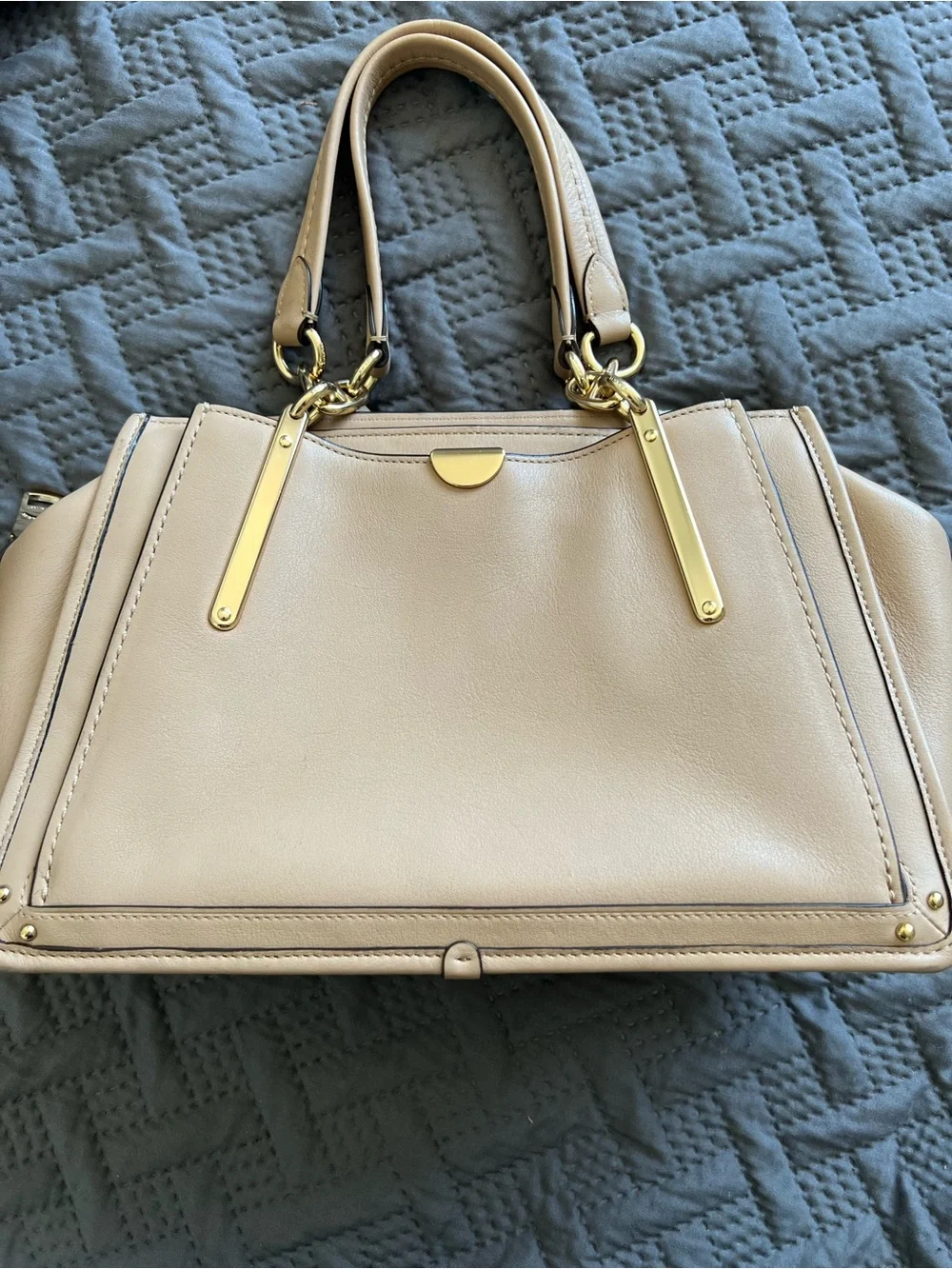 Coach Dreamer Leather Satchel with Gold Hardware